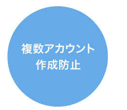 複数アカウント作成防止