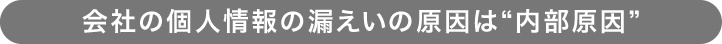 会社の個人情報の漏えいの原因は“内部原因”